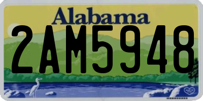 AL license plate 2AM5948