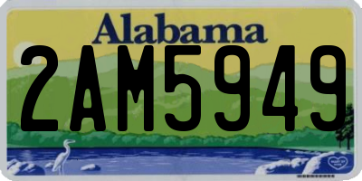 AL license plate 2AM5949