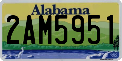AL license plate 2AM5951