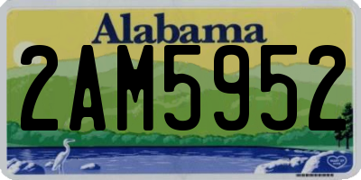 AL license plate 2AM5952