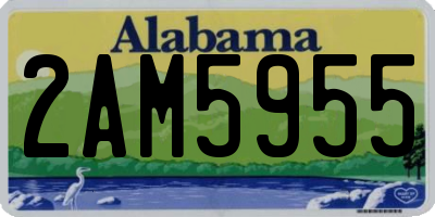AL license plate 2AM5955