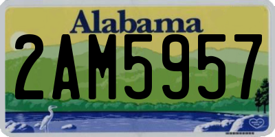 AL license plate 2AM5957