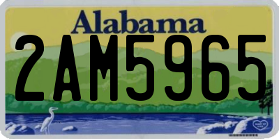 AL license plate 2AM5965