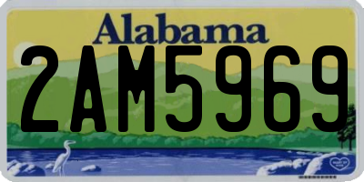 AL license plate 2AM5969