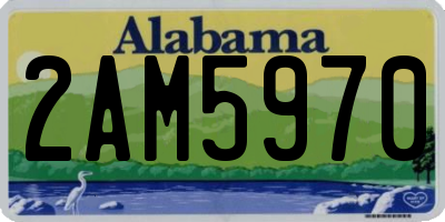 AL license plate 2AM5970