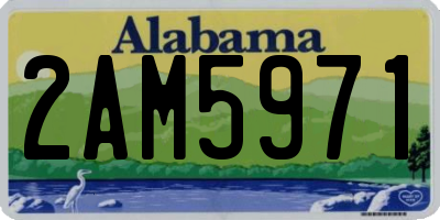 AL license plate 2AM5971