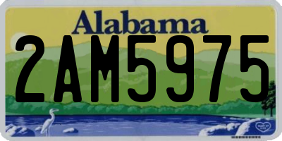 AL license plate 2AM5975