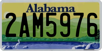 AL license plate 2AM5976