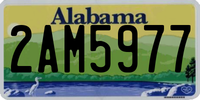 AL license plate 2AM5977