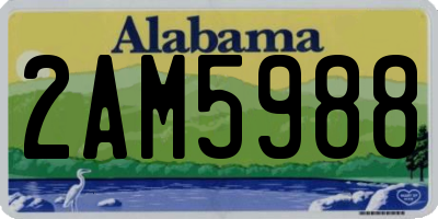 AL license plate 2AM5988