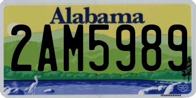 AL license plate 2AM5989