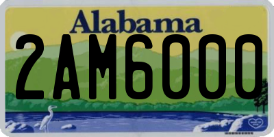 AL license plate 2AM6000