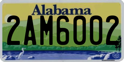 AL license plate 2AM6002