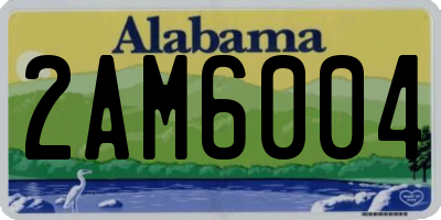 AL license plate 2AM6004