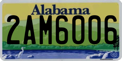 AL license plate 2AM6006