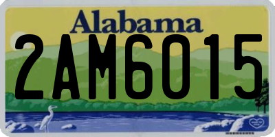 AL license plate 2AM6015