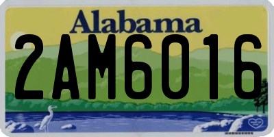 AL license plate 2AM6016