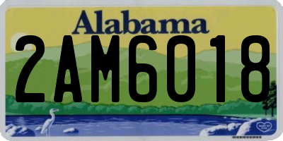 AL license plate 2AM6018