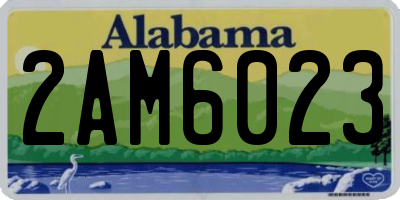 AL license plate 2AM6023