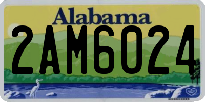 AL license plate 2AM6024
