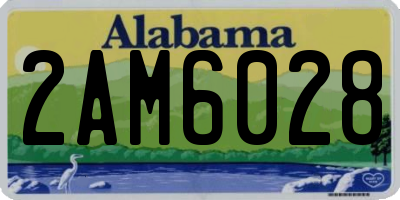 AL license plate 2AM6028