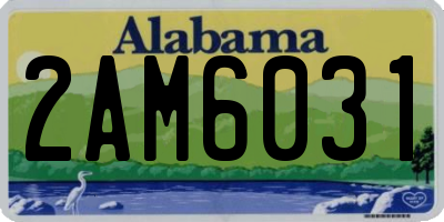 AL license plate 2AM6031