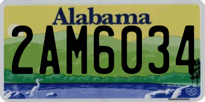 AL license plate 2AM6034