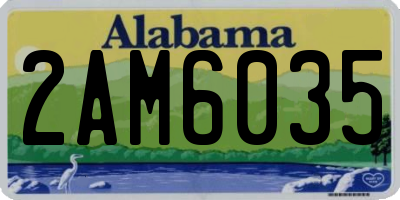 AL license plate 2AM6035