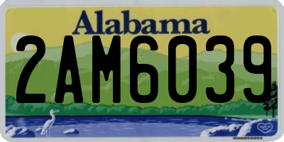 AL license plate 2AM6039