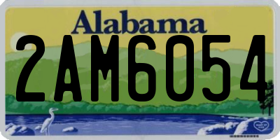 AL license plate 2AM6054