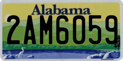 AL license plate 2AM6059