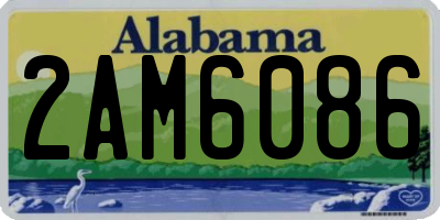 AL license plate 2AM6086