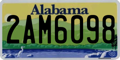 AL license plate 2AM6098