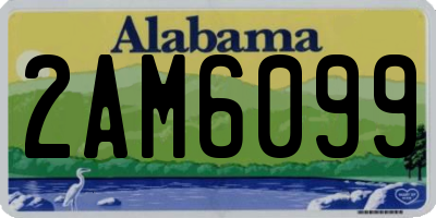 AL license plate 2AM6099