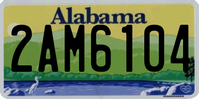 AL license plate 2AM6104
