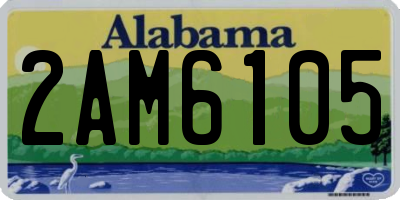 AL license plate 2AM6105