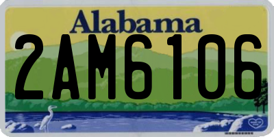 AL license plate 2AM6106