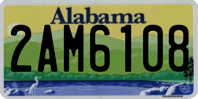AL license plate 2AM6108