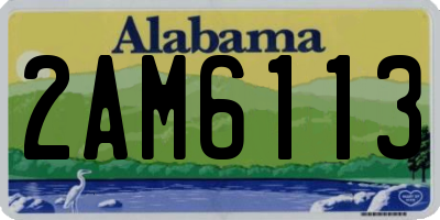 AL license plate 2AM6113