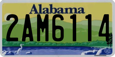 AL license plate 2AM6114