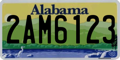 AL license plate 2AM6123