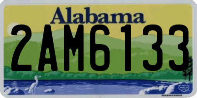 AL license plate 2AM6133
