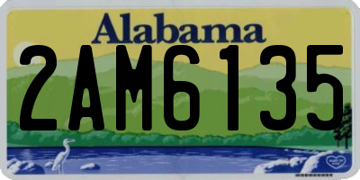 AL license plate 2AM6135