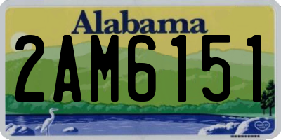 AL license plate 2AM6151