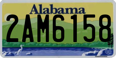 AL license plate 2AM6158