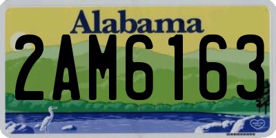 AL license plate 2AM6163