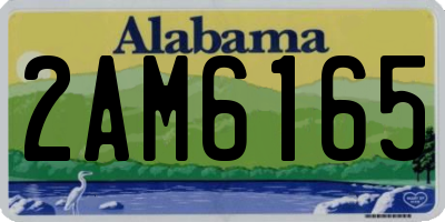 AL license plate 2AM6165