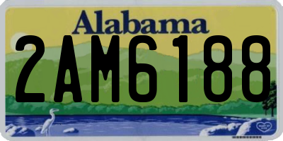 AL license plate 2AM6188