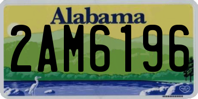 AL license plate 2AM6196