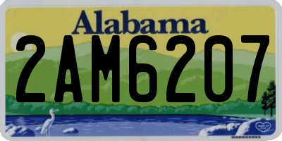 AL license plate 2AM6207